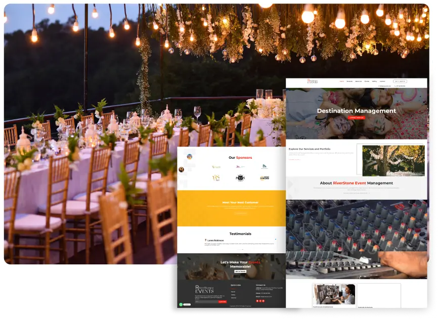 A modern and elegant wedding website design